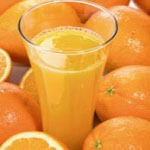 Sadni sokovi, stisnjenih iz zrelih, svežih pomaranč, so koristni kadar se simptomi diareje že umirijo.